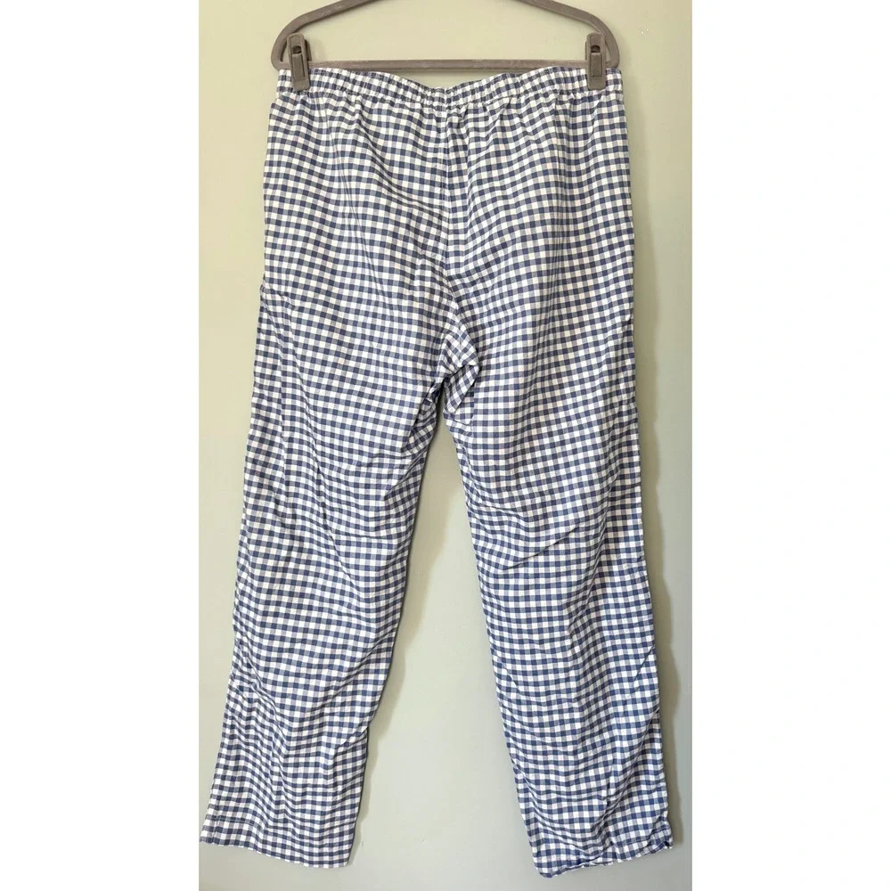 Gap Gingham Boxer Pants Docksider Blue White Cotton PJ Lounge Bottoms Mens Large